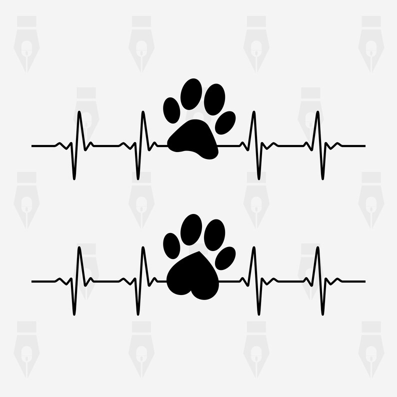 Download Cutting Or More Paw Heartbeat Svg Dxf Paw Heartbeat Digital Clipart Files For Design Png Instant Files Included Svg Printing Kits How To Printing Printmaking