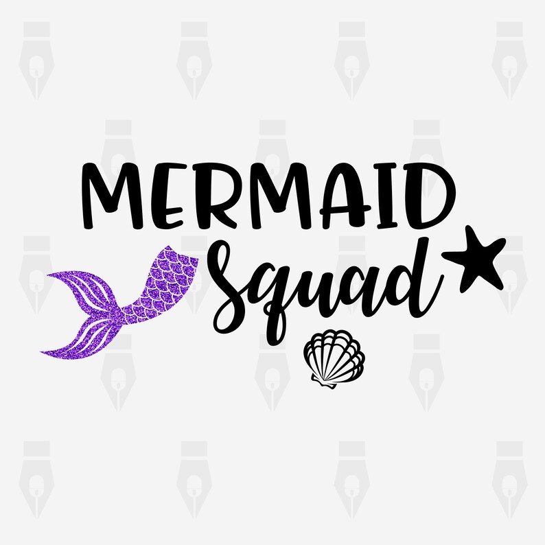 Download Printing Printmaking Visual Arts Png Instant Files Included Svg Mermaid Squad Digital Clipart File For Design Dxf Cutting Or More Printing Mermaid Squad Svg