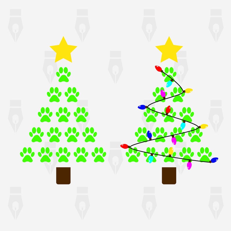 Free Free Paw Print Christmas Tree Svg 613 SVG PNG EPS DXF File