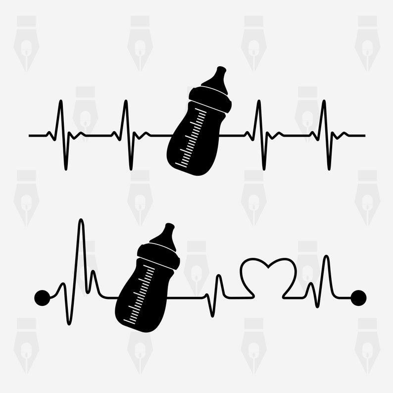 Download Baby Bottle Heartbeat Digital Clipart Files For Design Cutting Or More Dxf Baby Bottle Svg Instant Files Included Svg Png Printing Kits How To Printing Printmaking Deshpandefoundationindia Org