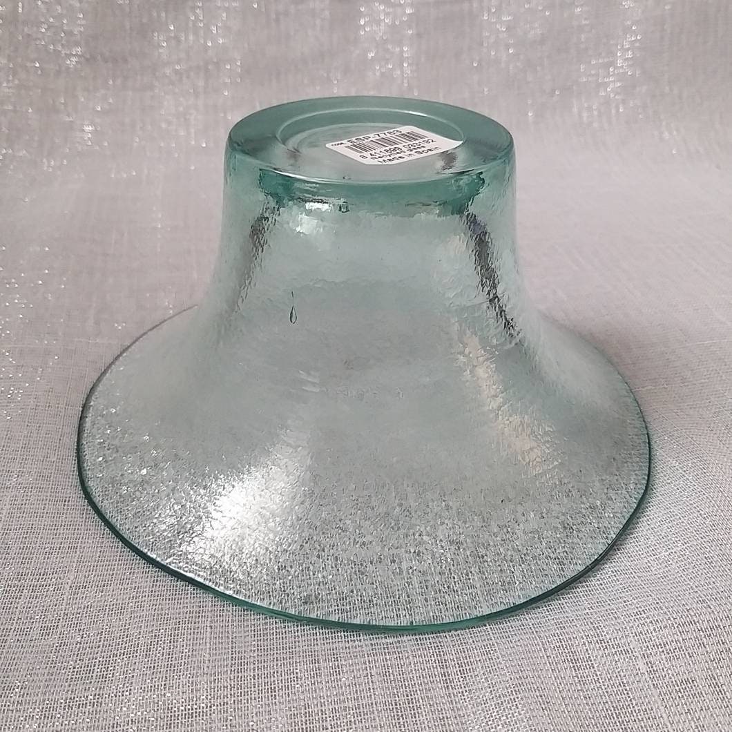 Vintage Spain Made Recycled Glass Aqua Tinted Blue Frosted Etsy España