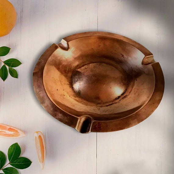 Vintage Rhodesia Copper Products Round Ashtray Boho Rustic Retro