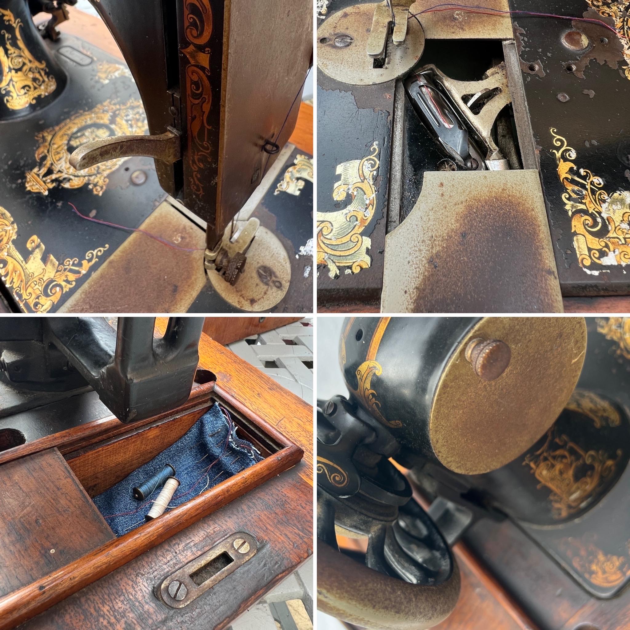 Antique Vickers Hand Crank Sewing Machine - 1919 British