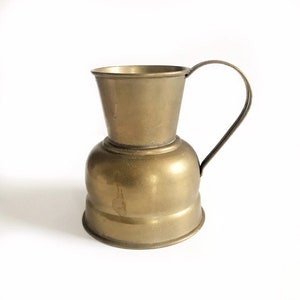 Vintage Large Brass Pitcher Ewer Water Jug Vase Rustic Retro Wine Water Watering Pot Can Vase Rustic Farmhouse Decor