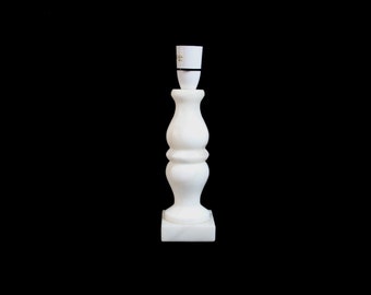 Vintage White Grey Marble Lamp Base Onyx Stone Plastic Bulb Socket Table Lamp Bedside Electric Lamp Retro Home Decor