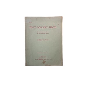 Vintage Sheet Music Book Pianoforte English Classical Musician Music Lover Teacher Collector Gift Robert Salkeld First Consert Pieces