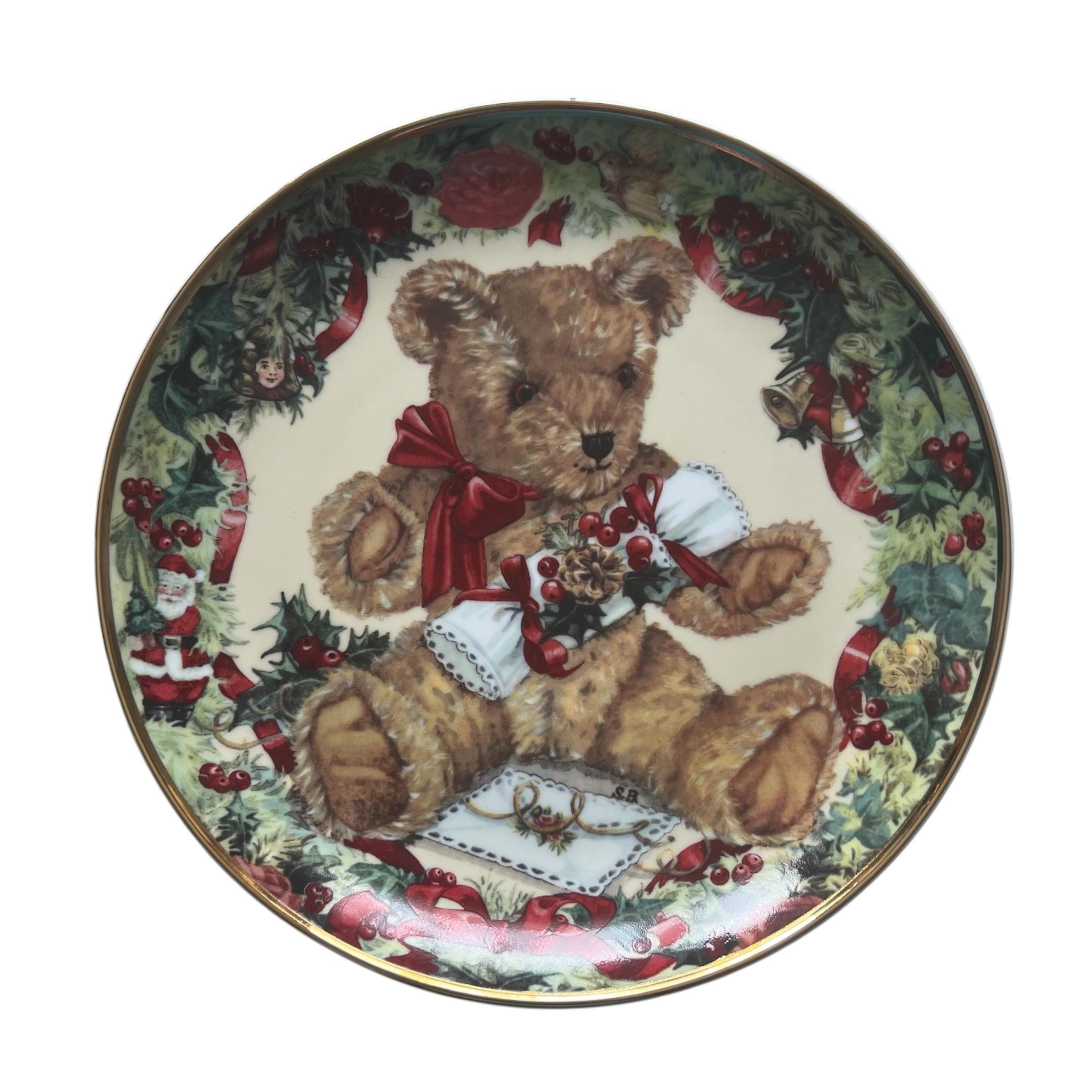 Vintage Teddy's First Christmas Sarah Bengry Art Franklin Mint