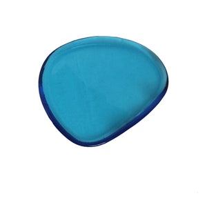 Vetro pressato vintage turchese verde acqua blu acqua Gösta Sigvard Lindshammar stile piccolo piatto da portata piatto da portata vassoio da tavolo Decor