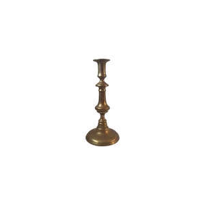 Vintage Large Brass Candlestick Candle Holder Round Base Wedding Table Shelf Decor Farmhouse Boho Bohemian Decoration