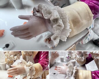 Vintage Lace Porcelain Large Figurine Louis XV Amorous Couple Man