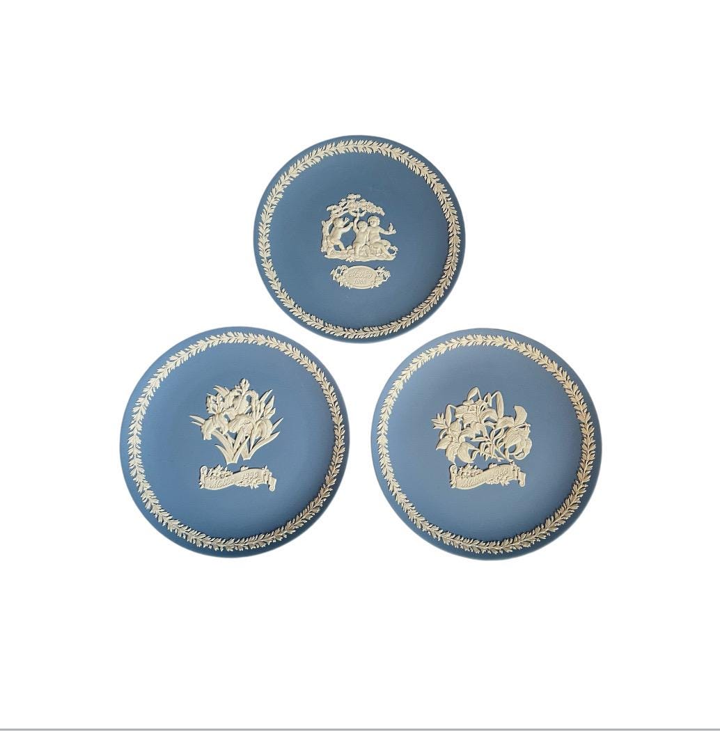 Vintage Wedgwood Jasperware Mothers Day Gift 1985, 1988, 1990