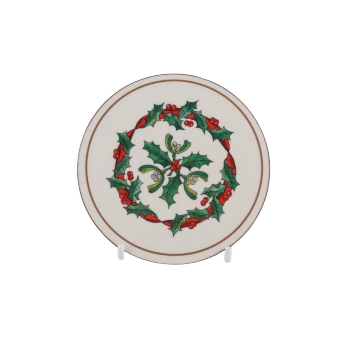 Vintage Royal Worcester Holly Ribbons Pattern Round Coasters Set of 6 ...