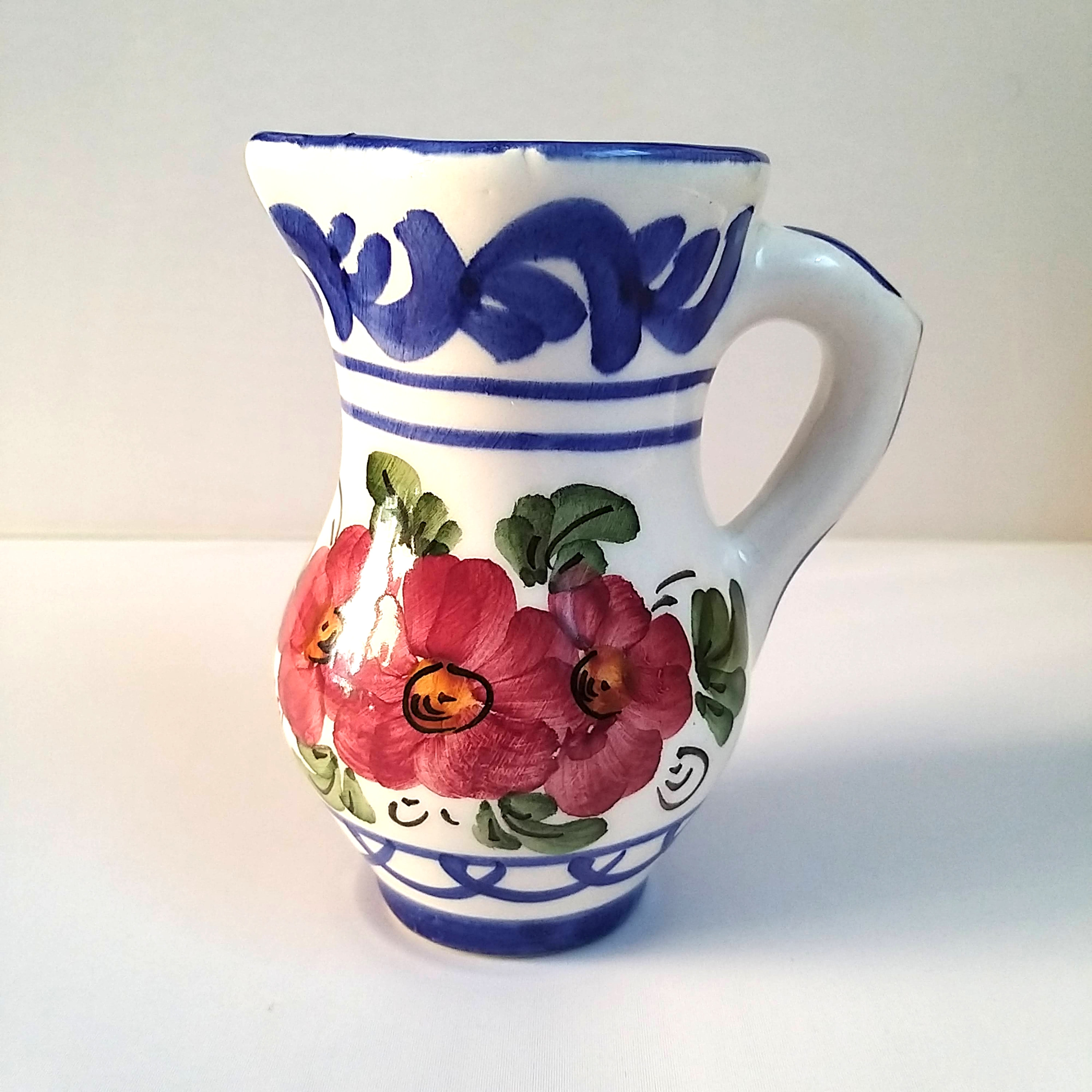 スペインの古い水差し スペイン骨董アンティーク陶水差しピッチャー