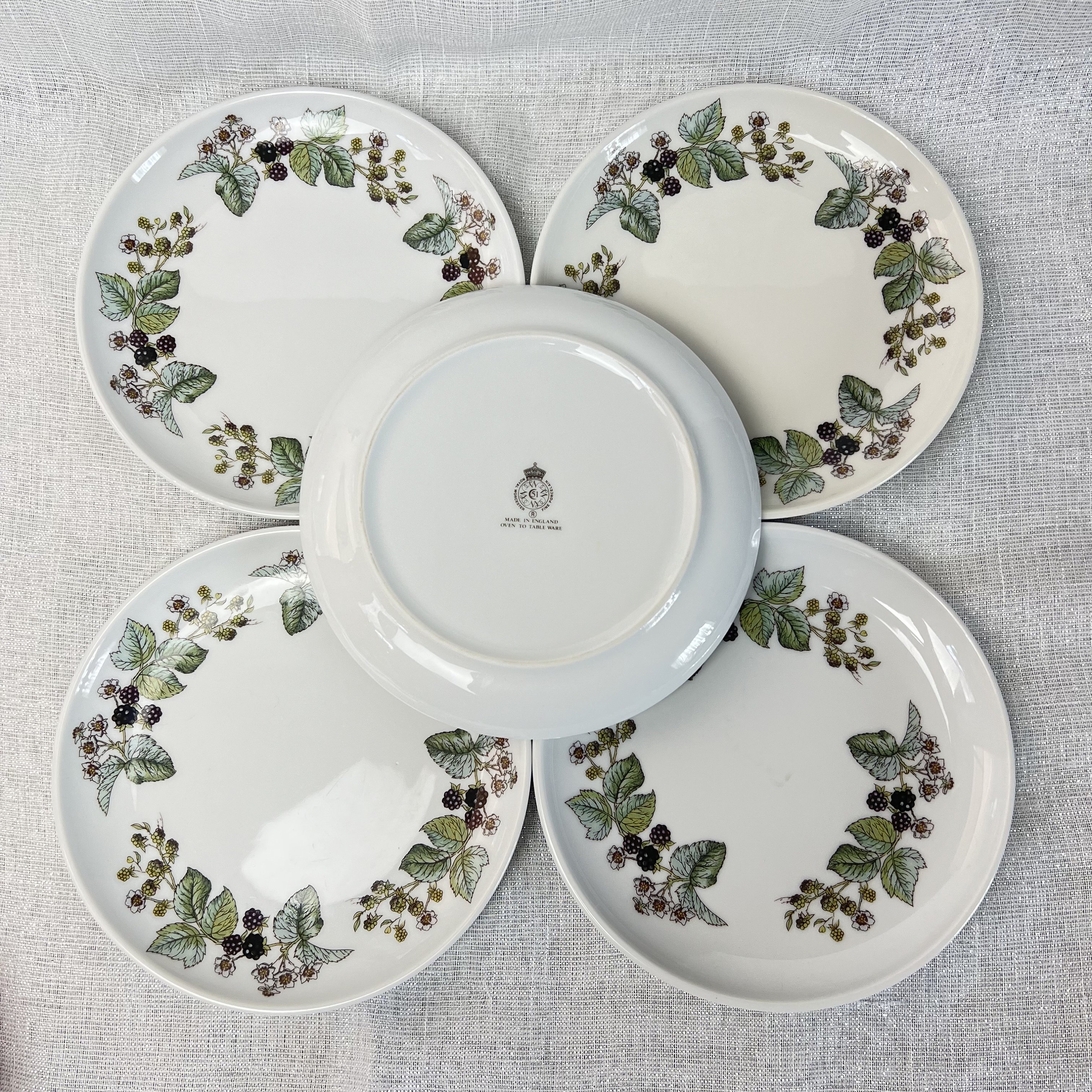 Vintage Royal Worcester Blackberries Lavinia Pattern Oven to Table