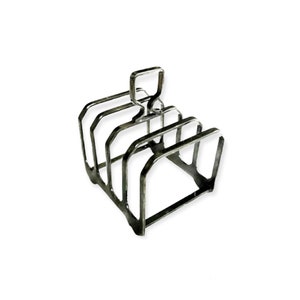 Antique Vintage Silver Plated Metal Elkington England Napkin Phone Holder Toast Rack  Victorian Kitchen Tableware Decor