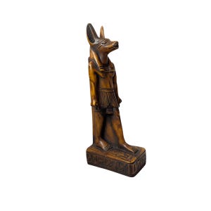 Vintage Anubis Jackal God of Death Guardian of Graveyards in Ancient Egypt Stone Figure Sculpture Statue Ornament Figurine Art Handmade