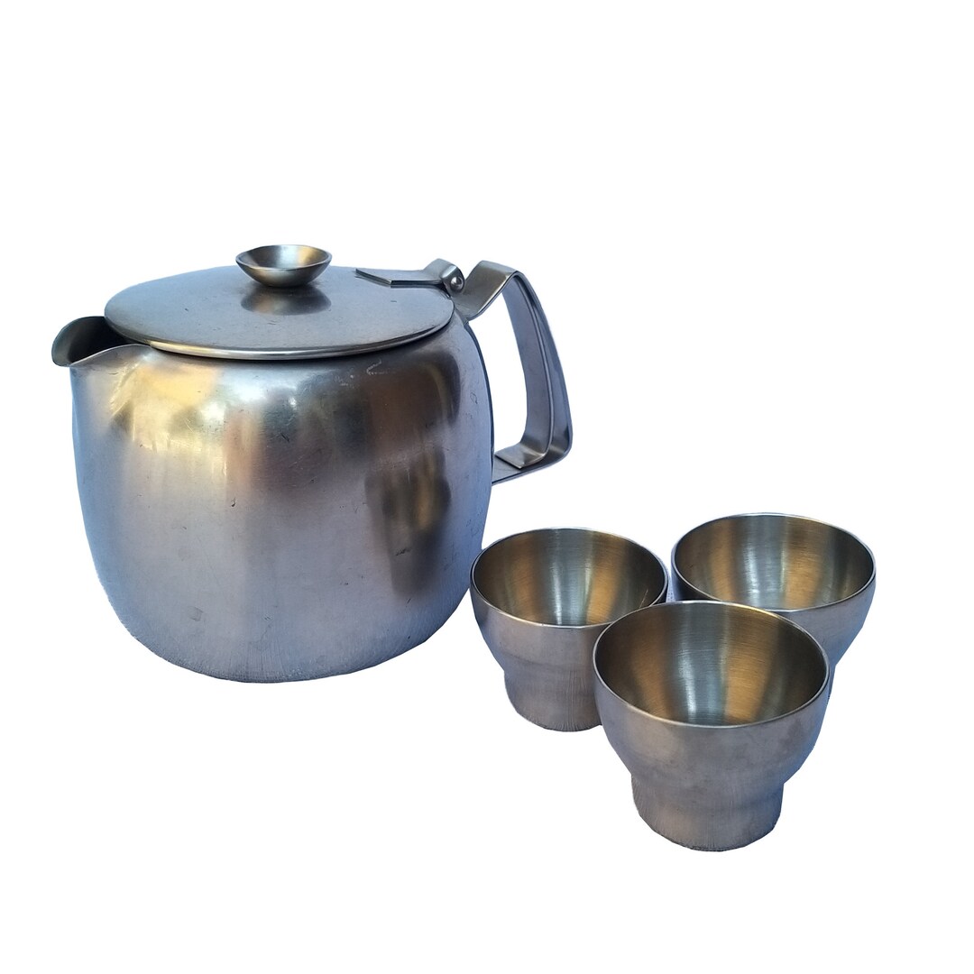 Vintage Old Hall Stainless Steel England Airline Teapot Coffee Etsy