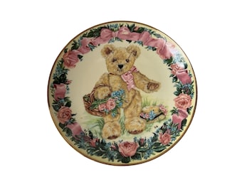 Vintage Teddy Celebrates Springtime the Franklin Mint Heirloom