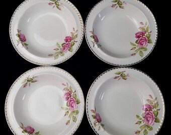 4 Antique Ridgway Portland Pottery Cobridge 1792 Lawley Bone China