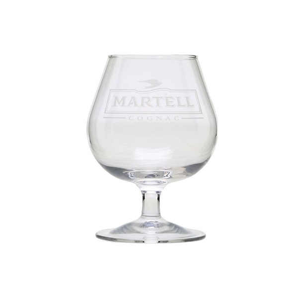 Vintage ARC France Martell Cognac Brandy Snifter Bar Cocktail Drink Crystal Glass Retro Decor Gift for Him Idea