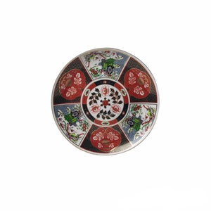 Vintage Imari Ware Japan Orientalische Dekorative Platte Schwarz Rot Grün Blau Gold Imari Vogel Blumen Rikscha Cart Muster Home Decor Geschenkidee