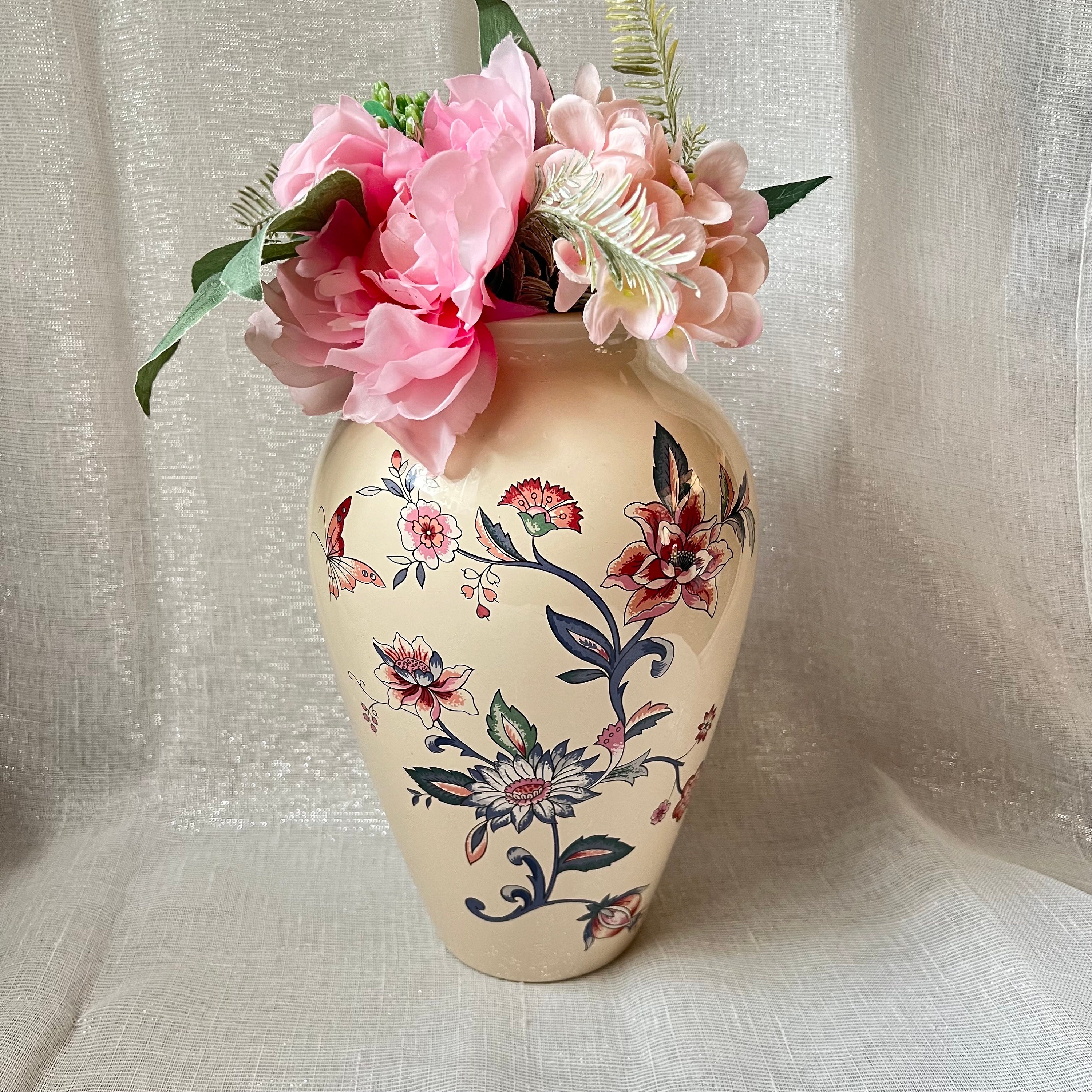 Vintage Cherbourg Made in England Flowers Blossom Butterflies