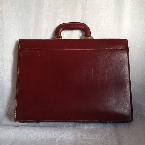 Vintage Salisburys Burgundy Red Laminated Faux Le… - image 4