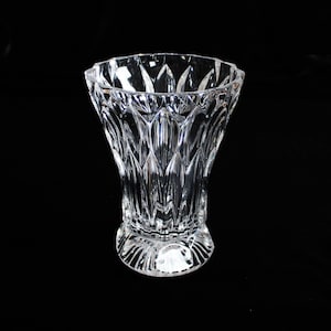 Vintage Średniej Wielkości Ciężki Diament Cięty Przezroczysty Kryształowy Szklany Wazon Posy Flower Arranger Retro Dekoracja Domu Ślub Jadalnia Stół Dekoracja