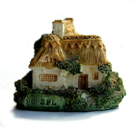 英国　G HOUSE　ヴィンテージ　ミニチュアハウス　置物 ヴィンテージ フィギュア 彫刻 EPL ミニチュア ハウス VTG 古い茅葺き