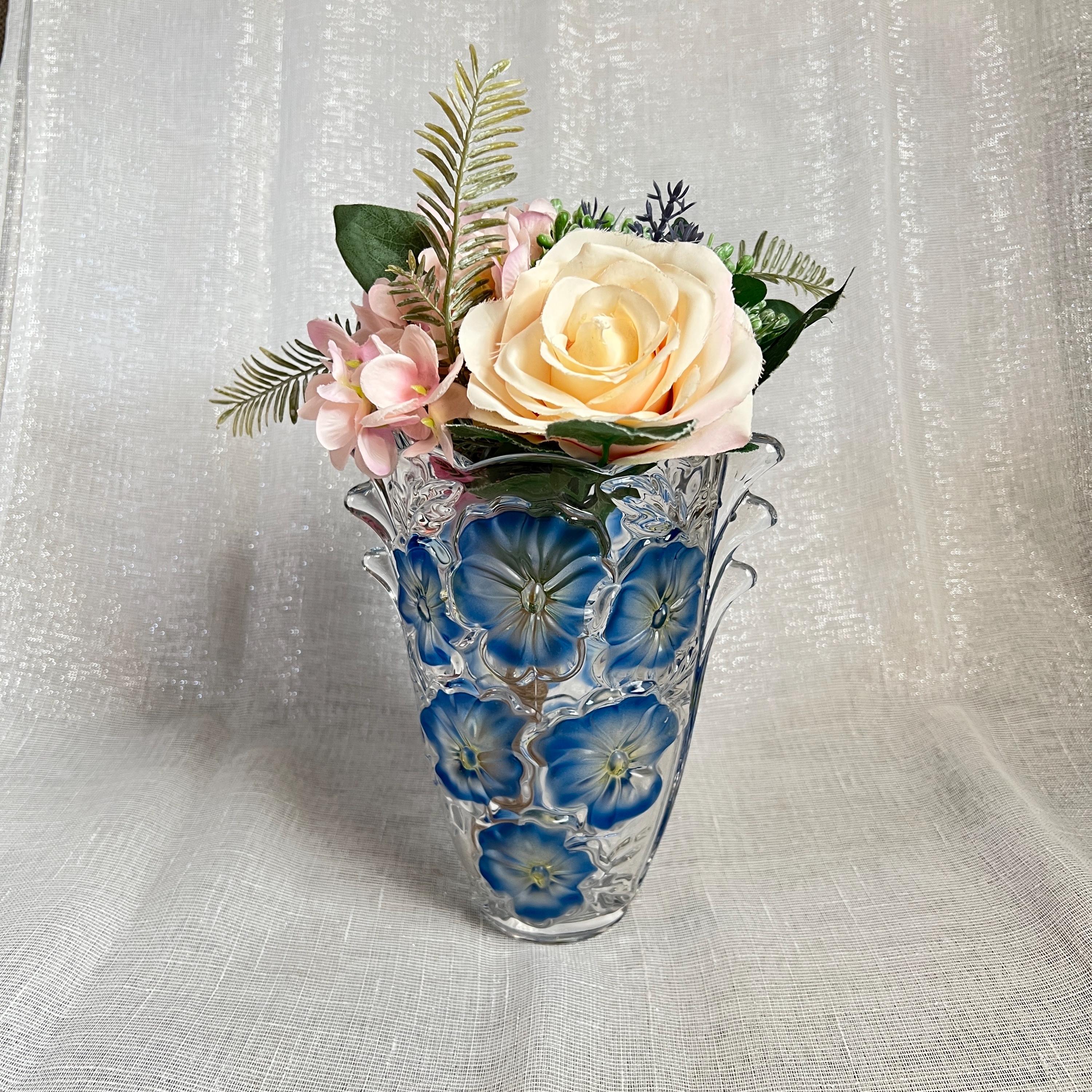 Vintage German Studio Nova Pansy Bouquet Walther Glass Flower