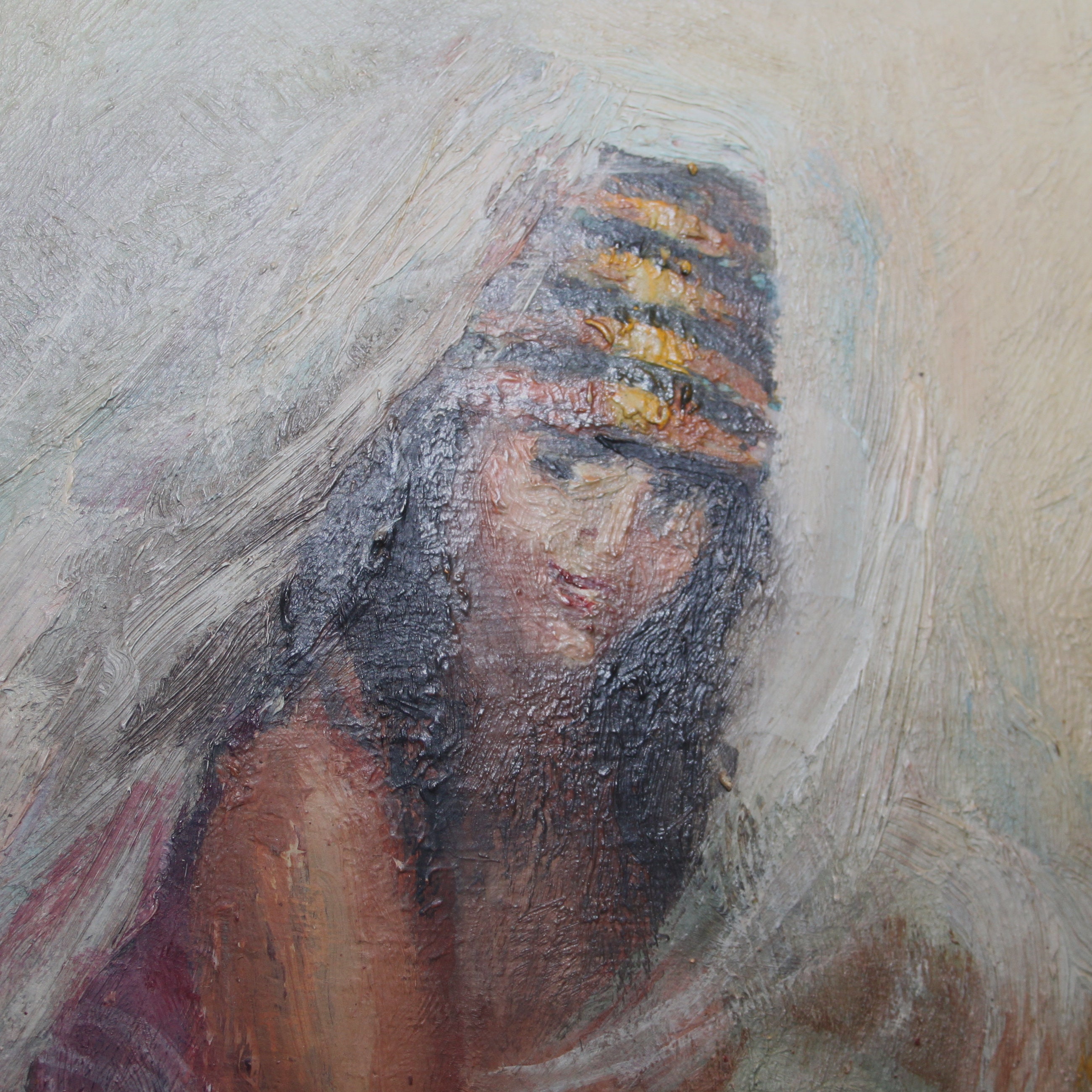 Vintage Sign L. Imossi Howard 1961 Eastern Woman Dancer Oil Painting ...