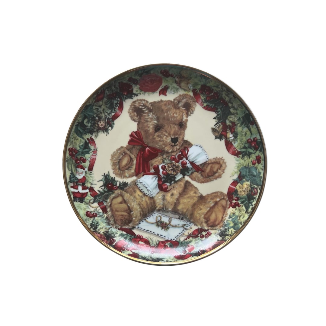 Vintage Teddy's First Christmas Sarah Bengry Art Franklin Mint