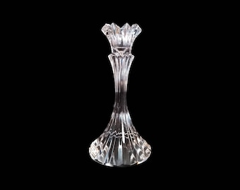 Vintage Micasa Mid-Century Crystal Glass Column Candle Holder Candlestick Holder Dining Table Wedding Christmas Decor