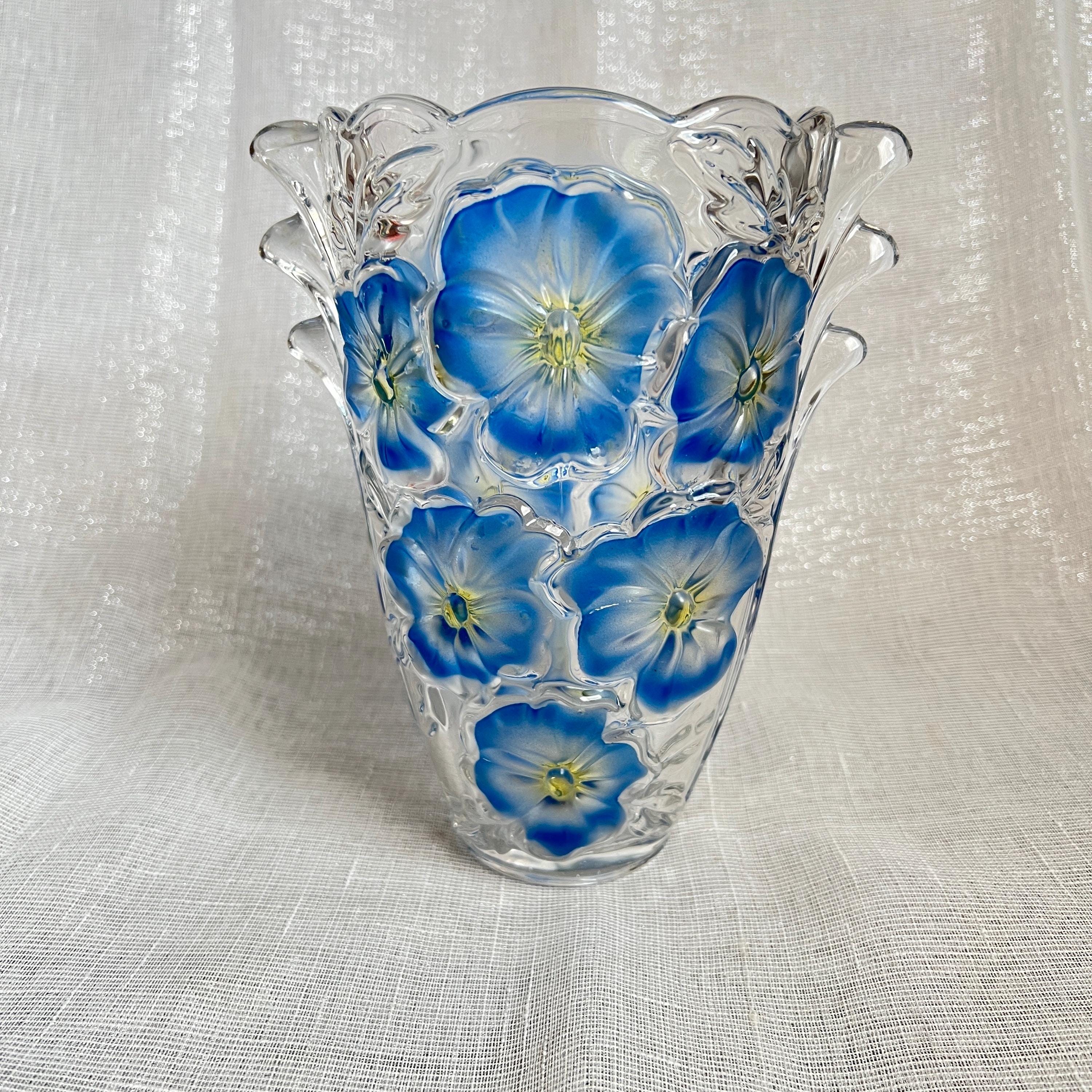 Vintage German Studio Nova Pansy Bouquet Walther Glass Flower