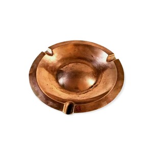 Vintage Rhodesia Kopparprodukter Rund Askfat Boho Rustik Retro Kök Bondgård Restaurangdekor Present Till Honom