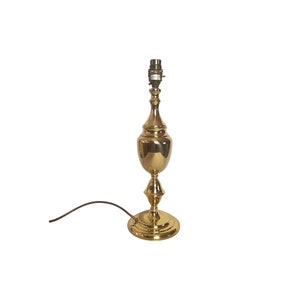 Vintage Large Gold Bronze Solid Brass Electric English Bhs Lamp Base Table Lamp Bedside Electric Lamp Retro Cozy Christmas Home Decor