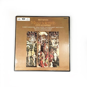 Vintage Gramophone Vinyl Record Album Beethoven Orchestra Classic Music lover Gift Missa Solemnis Solemn Mass His master&#39;s Voice 1966
