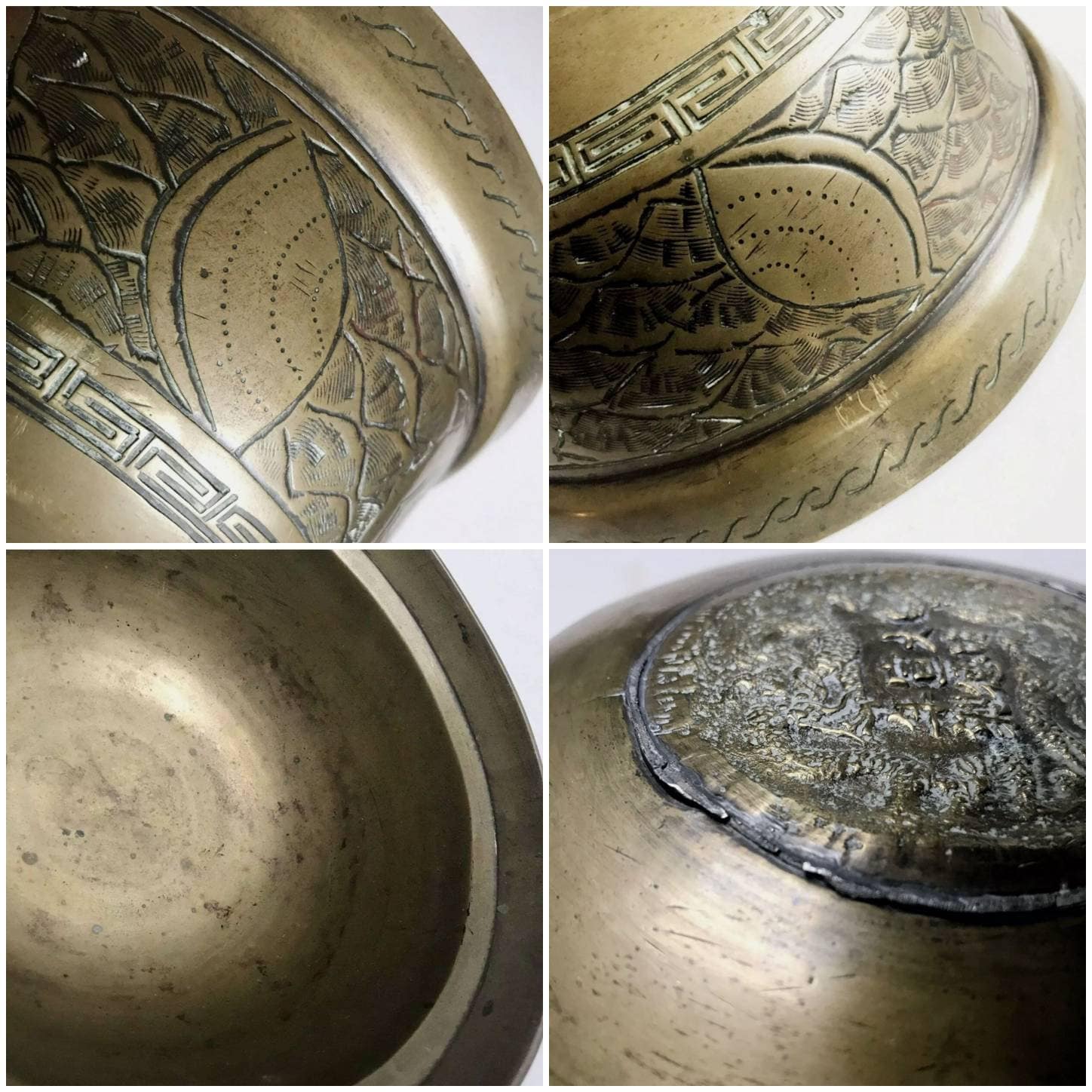 Antique Chinese Xuande Emperor Mark Bronze Brass Fruits