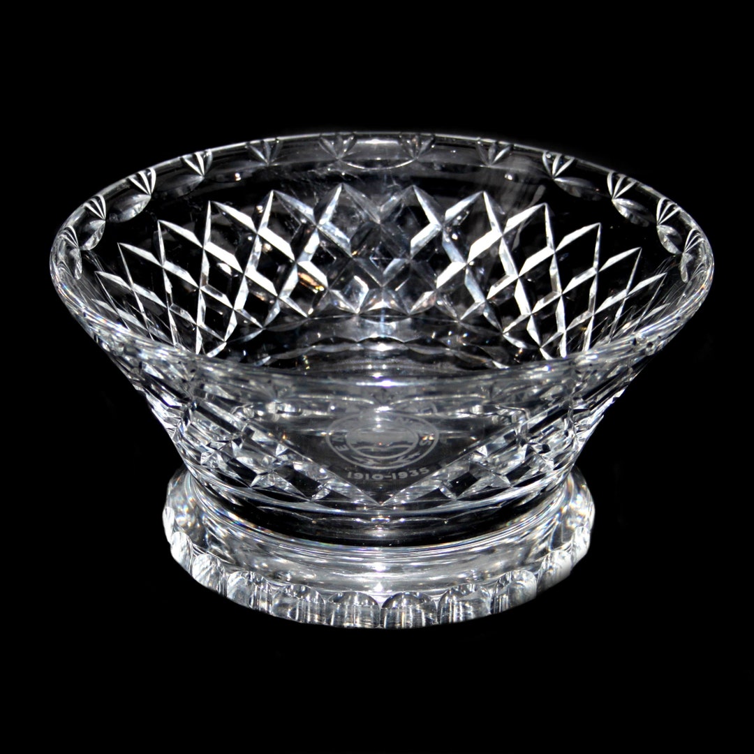 Vintage Heavy Crystal Cut Glass Fruit Biscuit Salad Bowl Entre Nous