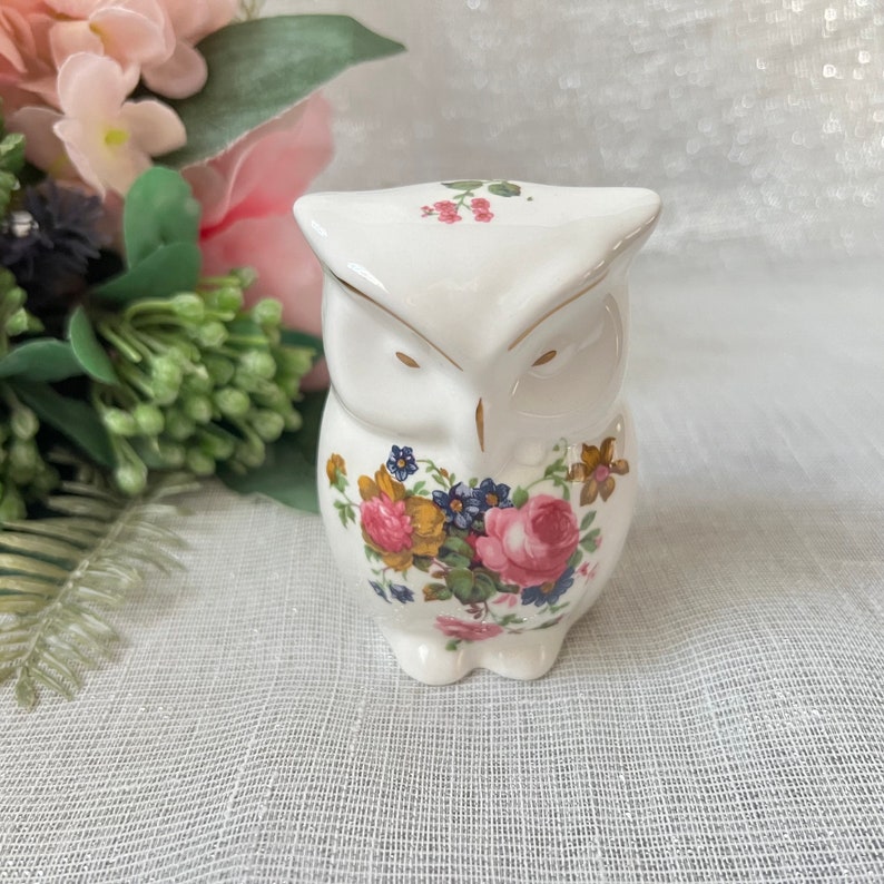 Vintage Sadler Olde Chintz Floral Pattern Teapot Side Plate Bell White