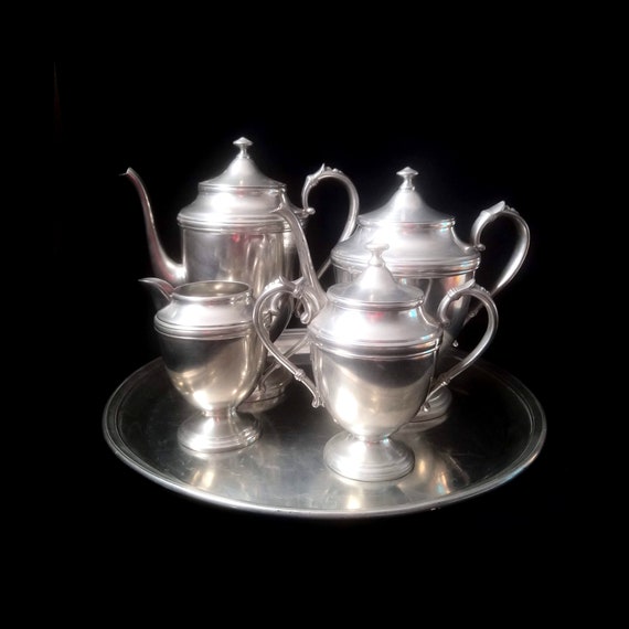 Vintage Silver Metal Tea Coffee Server