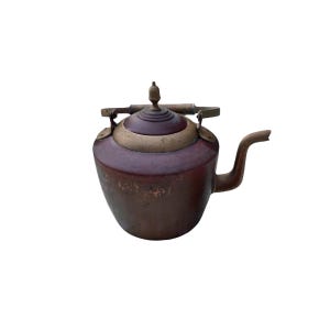 Vintage Large Copper and Brass Kettle Teapot Cottage Farmhouse Rustic Kitchen Restaurant Decor Watering Can