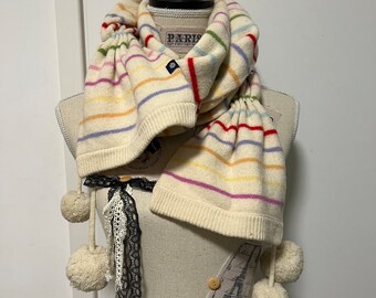 Vintage GAP Kids Women's Unisex 100% Lambs Wool Knitted Ivory