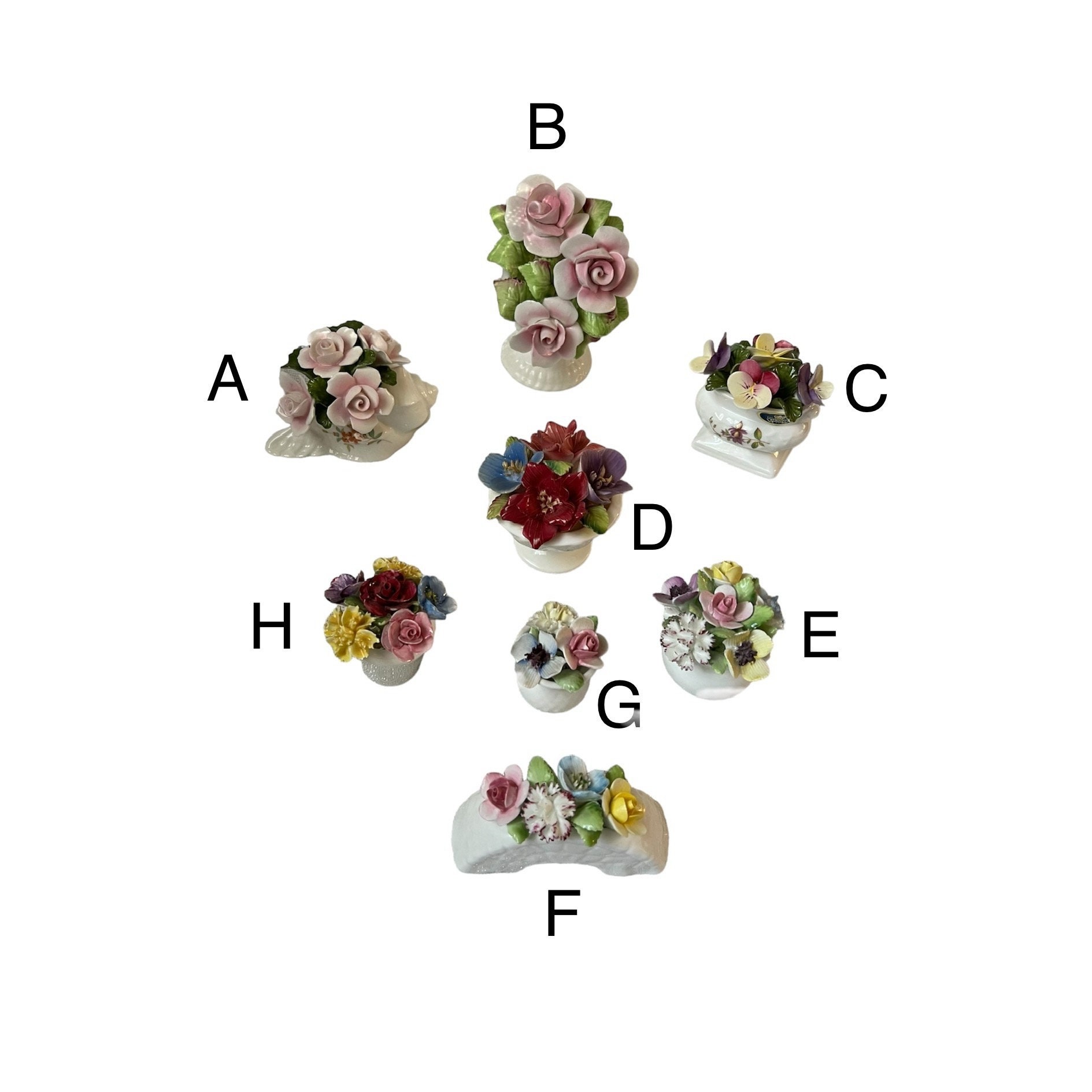 Amazon.com: Ansley Cottage Garden Plates, Mixed, Set of 4, China, 6