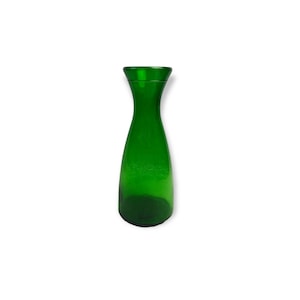 Vintage Mid-century Italian BRF Bormioli Rocco Figlio Decanter Carafe Green Glass Pose Vase Bottle Easter Christmas Table Home Office Decor