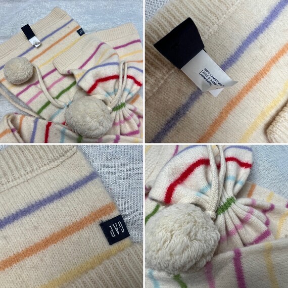 Vintage GAP Kids Women's Unisex 100% Lambs Wool Knitted Ivory