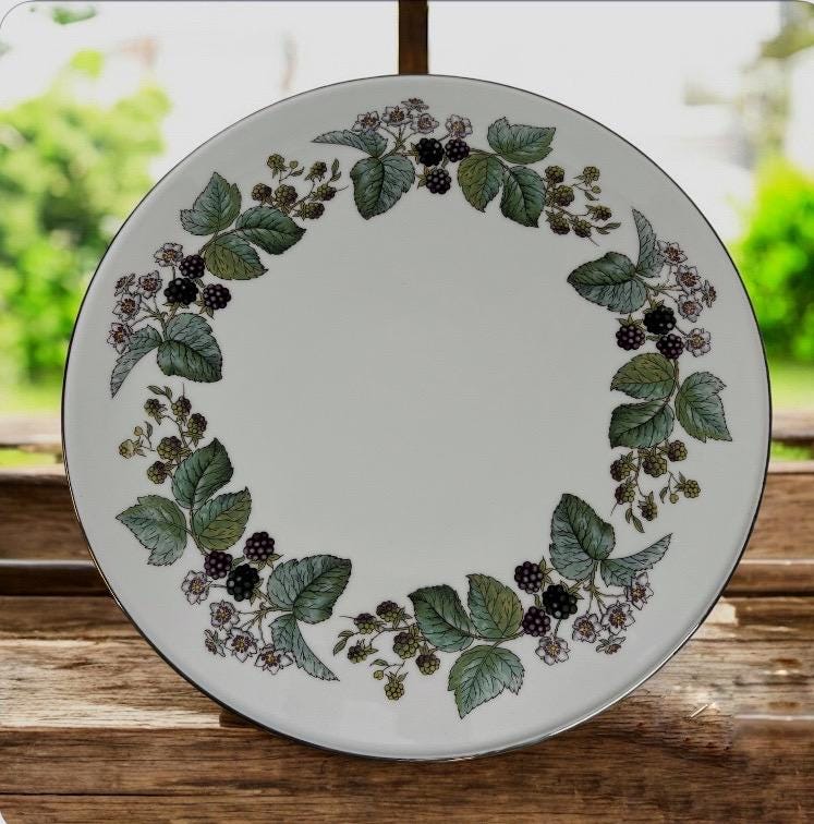 Vintage Lavinia Blackberry Pattern Royal Worcester Cake Pancake