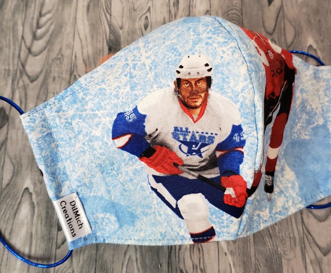 Hockey PlayOffs Cotton Face Mask with Polypropylene Etsy