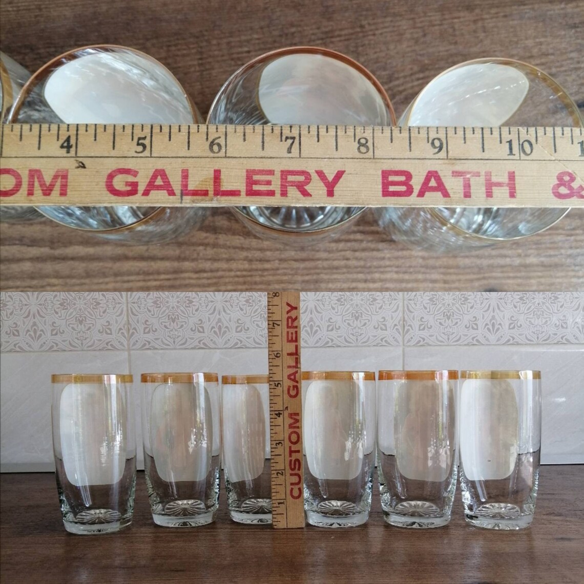 RARE 6x Vintage Peek-a-boo drinking glasses / Peek a boo | Etsy