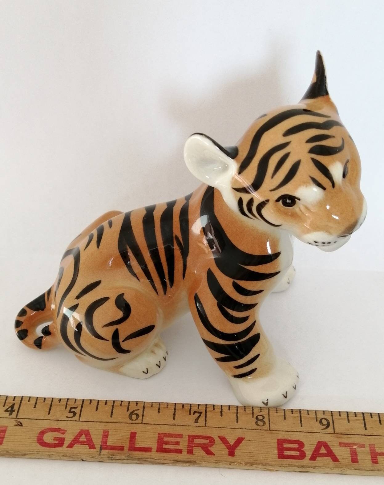 Vintage Porcelain Baby Tiger Figurine LFZ / Fine Ceramic Etsy